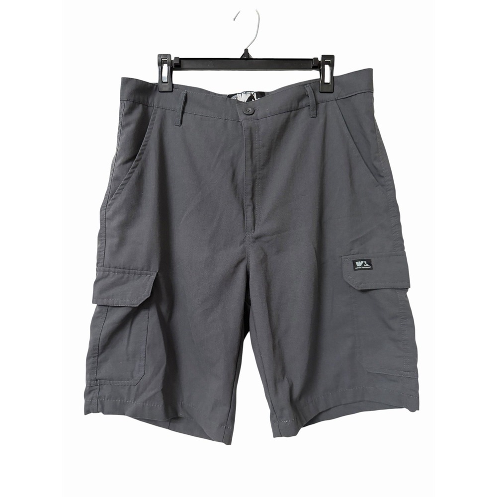Wells Lamont Cargo Shorts Men's Size 36 Gray Ripstop Utility Work Outdoor Hiking